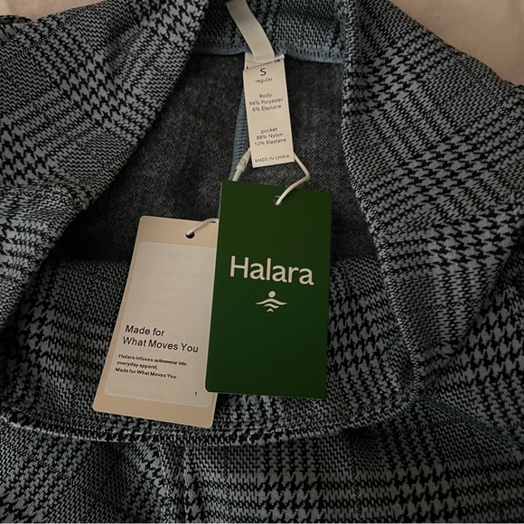 HALARA High Waisted Side Pocket Houndstooth Plaid Work Pant - Picture 8 of 11